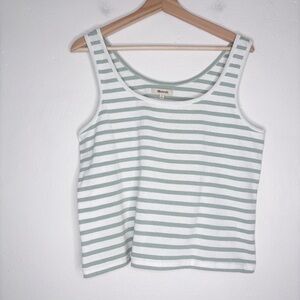 Madewell Striped Cotton Boxy Tank Size M EUC